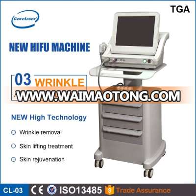 Skin tightening hifu for wrinkle removal system / skin tightening machine