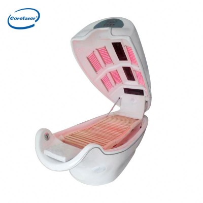 Far Infrared Ozone Sauna Spa Capsule / LED Light Therapy Bed For Full Body Steam